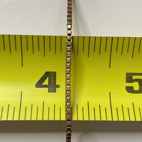 💛 Vintage 10k Yellow Gold Box Chain Bracelet - Picture 3 of 6